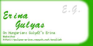 erina gulyas business card